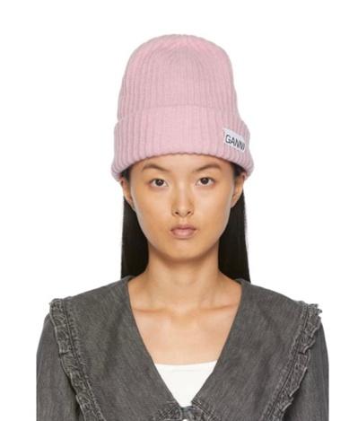  Pink Recycled Rib Knit Beanie