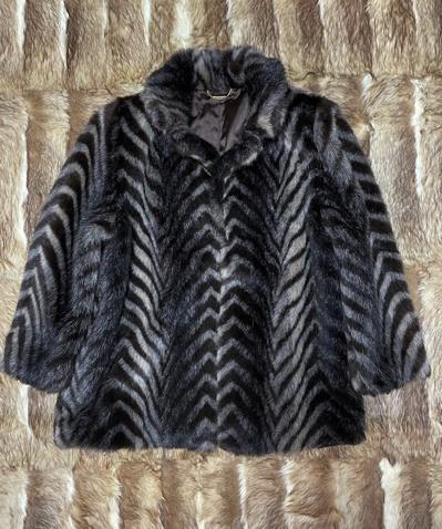 zebra fake fur 여성 퍼자켓