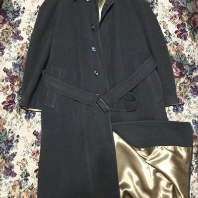 burberrys wool single robe coat