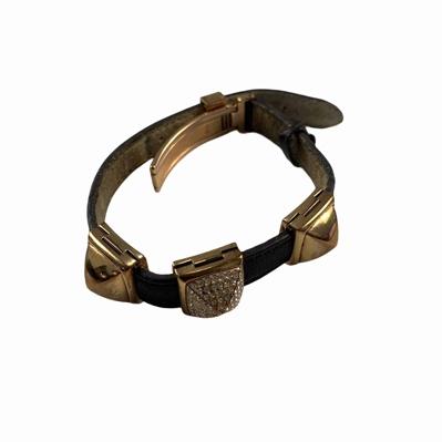 [Swarovski] 스와로브스키 Square Jewellery Leather Bangle BR - Size Free