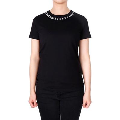 마르지엘라 20SS 블랙 시그니처 넘버링 로고 티셔츠 XS