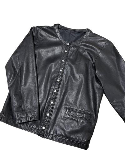 BUTTON LEATHER JACKET