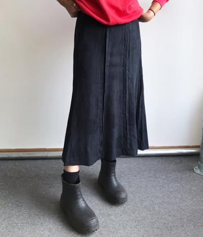 Japan vintage tencel patterned long skirt