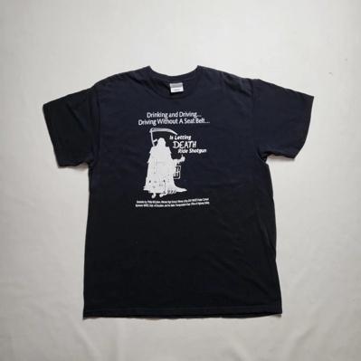 빈티지 사신 프린팅 티셔츠