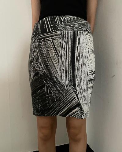 Helmut Lang pattern skirt