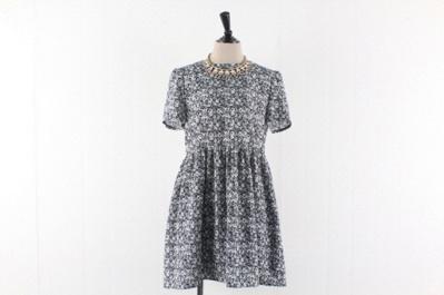 에잇세컨즈 미니 패턴 드레스(M)