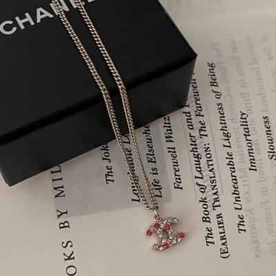 CHANEL rainbow stone mini logo necklace (해외배송 가능상품)