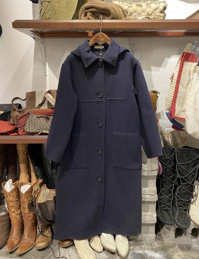 Navy hooded coat