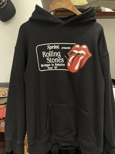 Rolling stones printed hoodie