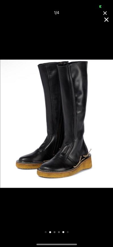 (1회 착용) Long Leather Boots 