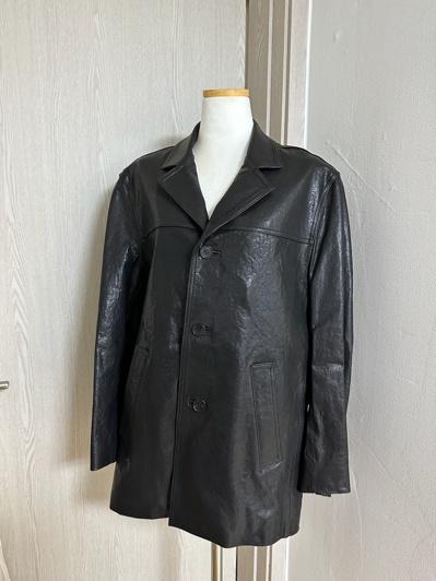 dunst,unisex lamskin leater half jacket,black xs