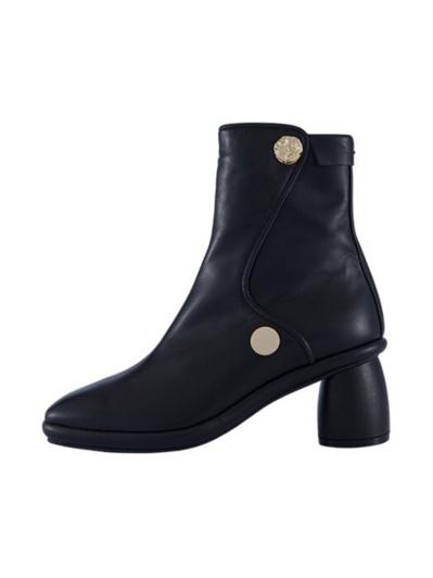 Curved Middle Ankle Boots 
