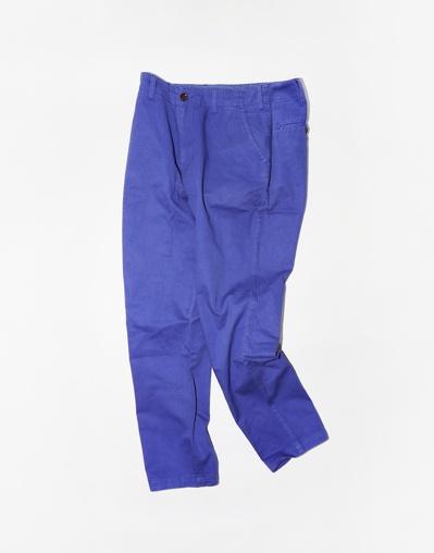 Tapered Cotton Pants , Blue