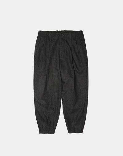 W/C 2-Tuck Tapered Pants, Charcoal