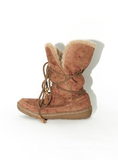(SECOND HAND) fluffy flipped hunt boots
