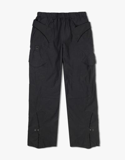 [L] circle cargo track pants black