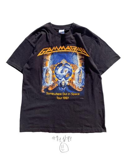 Vintage Authentic 100% Rock Band T-Shirts Gamma Ray Screen Stars by Fruit of the Loom Made in USA 1997년 제작 
