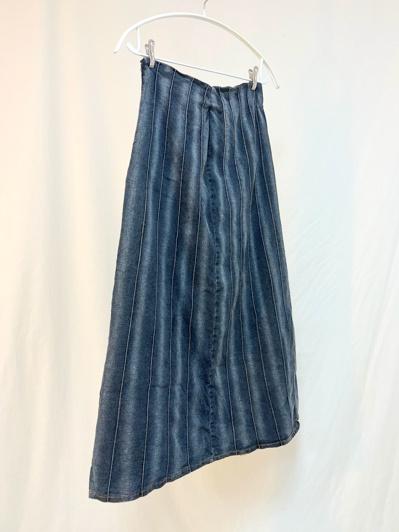 Y2K Patched denim long skirt