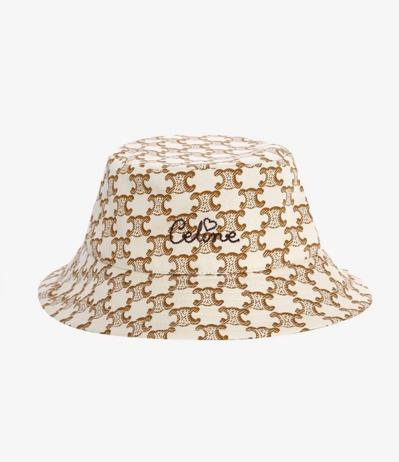 [정품] 셀린느 트리오페 로고 버킷햇 모자 새상품 M