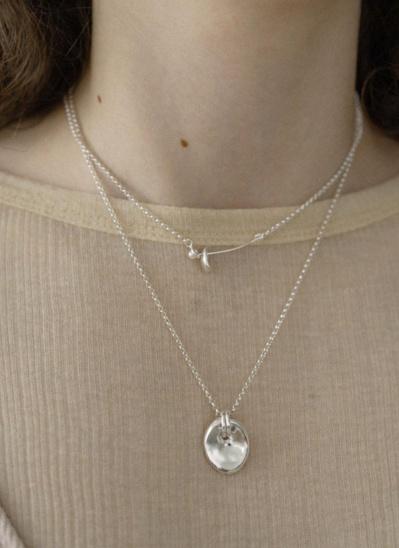 브릴피스 brillpiece chain mound necklace