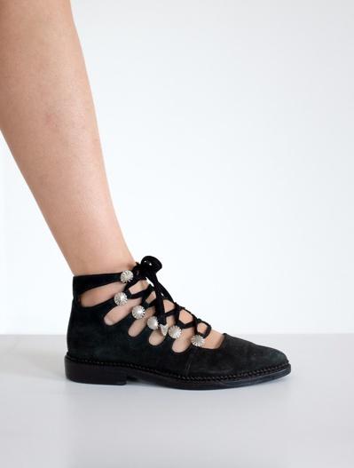 Toga Pulla Suede Lace-Up Shoes 