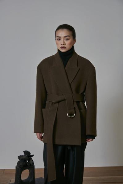 (새상품급) WMM 캐시미어 오버핏 자켓 코트 코코아 브라운
