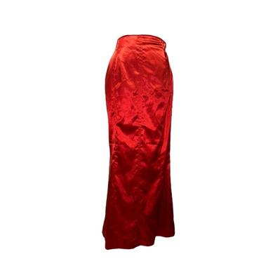 Red satin oriental setup-skirt
