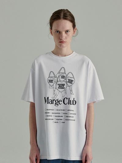 마지셔우드 티셔츠 MARGECLUB WASHED T-SHIRT_white