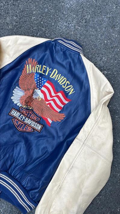 90s HARLEY-DAVIDSON varsity jacket