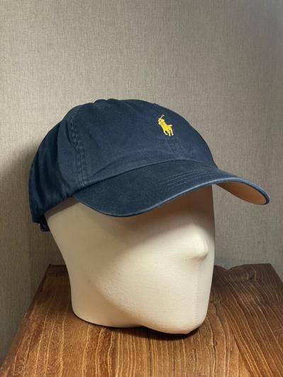  polo navy cotton ball cap