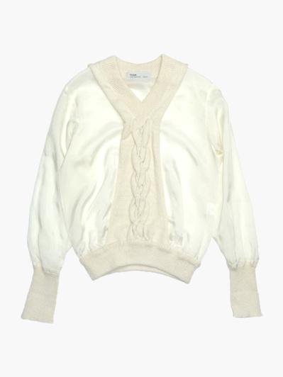 TOGA ARCHIVES Organza knit top