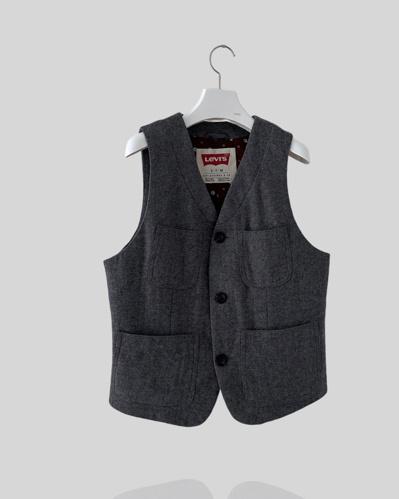 (LEVI'S)gray pocket wool vest 라비이스 베스트