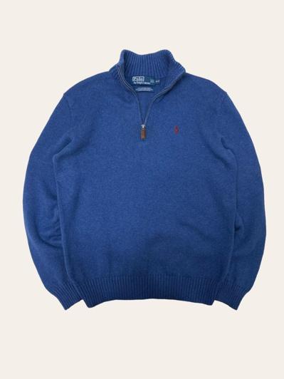 Polo ralph lauren faded blue cotton pullover S