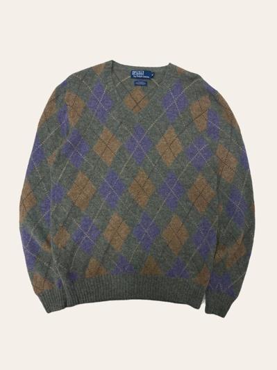 Polo ralph lauren emerald wool agyle pattern sweater M
