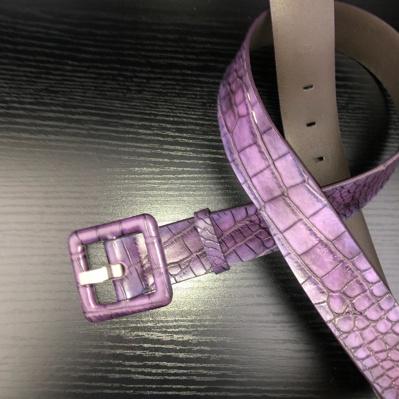 Vintage 💿 Grape python skin leather belt